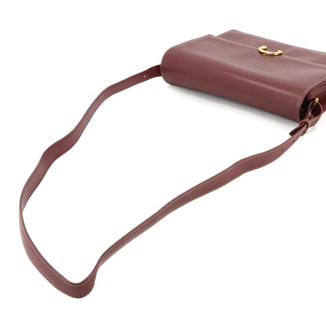 カルティエ バッグ マストライン ショルダー バッグ レザー ボルドー ゴールド 金具 レディース 90316138 【中古】ブランド_4