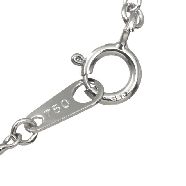 ダイヤ 0.18ct ネックレス 40cm K18 WG ホワイトゴールド 750 レディース 90316275 【中古】NJ_4