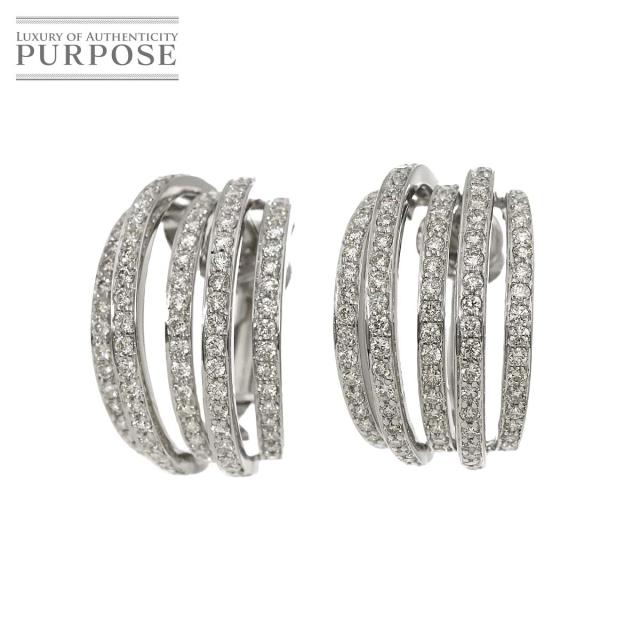 ダイヤ 1.44ct/1.42ct イヤリング K14 K18 WG White Gold 585 750 レディース 90316292 【中古】NJ
