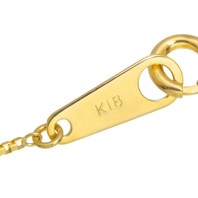 ダイヤ 0.18ct ネックレス 50cm K18 YG イエローゴールド 750 