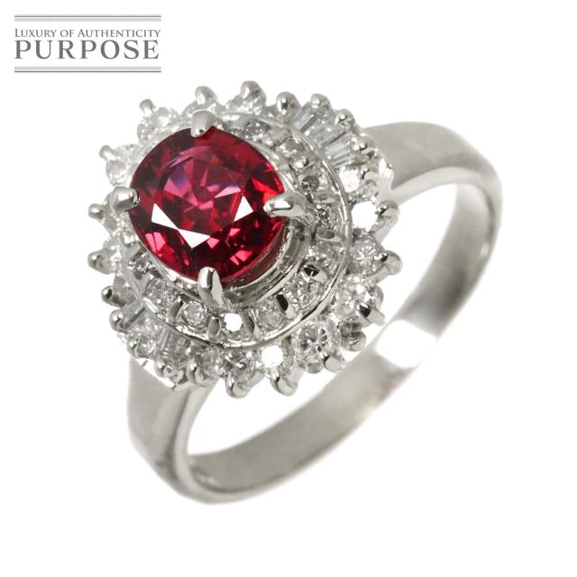 リング 11号 ルビー 1.28ct ダイヤ 0.52ct Pt プラチナ 指輪 【ソーティング付き】 レディース 90316390 【中古】NJ