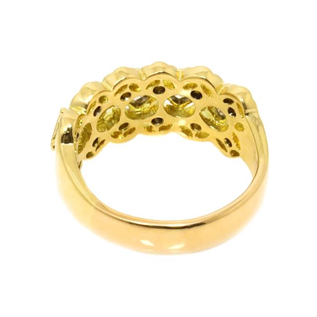 リング 17.5号 ダイヤ 0.70ct K18 YG イエローゴールド 750 指輪 【鑑別カード付き】 レディース 90316425 【中古】NJ_4