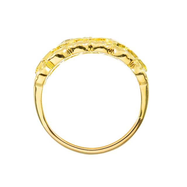 リング 17.5号 ダイヤ 0.70ct K18 YG イエローゴールド 750 指輪 【鑑別カード付き】 レディース 90316425 【中古】NJ_5