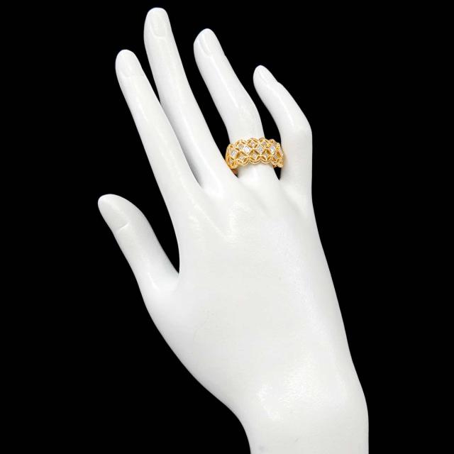 リング 17.5号 ダイヤ 0.70ct K18 YG イエローゴールド 750 指輪 【鑑別カード付き】 レディース 90316425 【中古】NJ_7