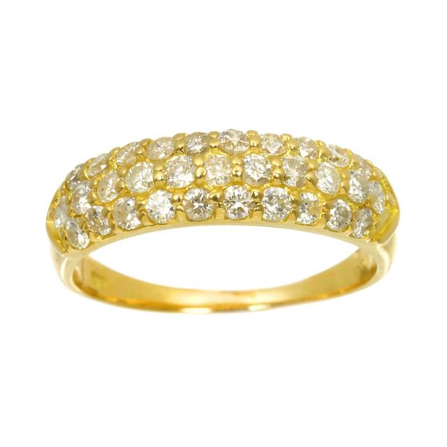 リング 16.5号 ダイヤ 1.03ct K18 YG イエローゴールド 750 指輪 【鑑別カード付き】 レディース 90316435 【中古】NJ_1