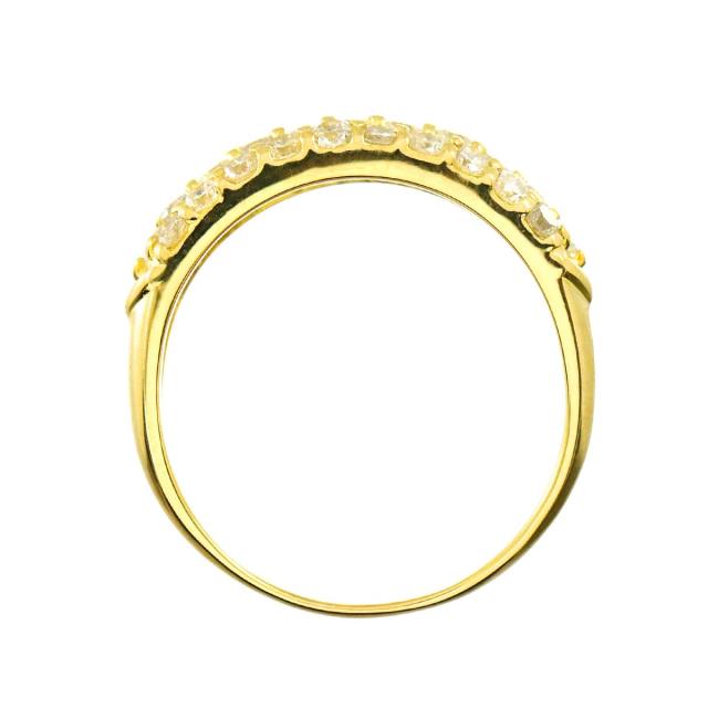 リング 16.5号 ダイヤ 1.03ct K18 YG イエローゴールド 750 指輪 【鑑別カード付き】 レディース 90316435 【中古】NJ_5