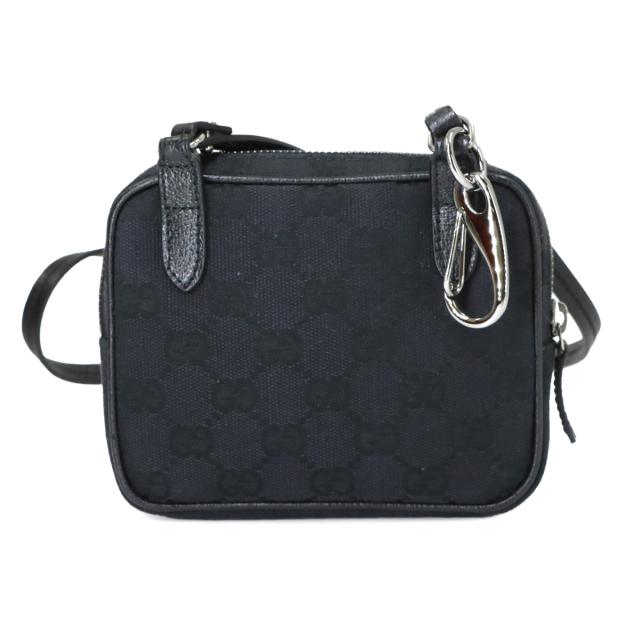 グッチ バッグ GGキャンバス ミニ ショルダー バッグ レザー ブラック 120975 シルバー 金具 レディース 90316714 【中古】ブランド_2