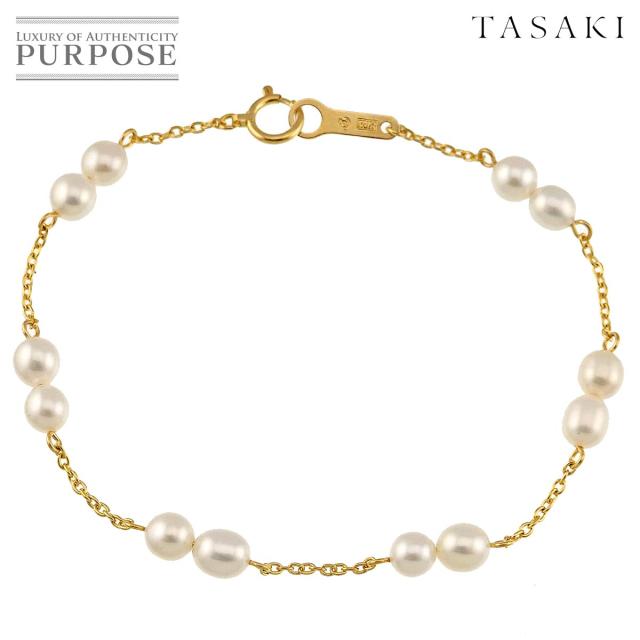 タサキ TASAKI 淡水真珠 4.8-4.4mm ブレスレット 16.5cm K18 YG イエローゴールド 750 田崎真珠 レディース 90316771 【中古】BJ