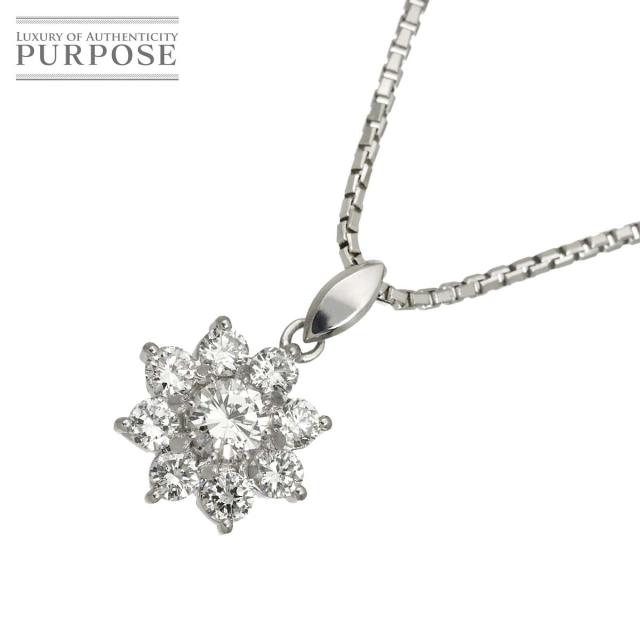 ダイヤ 1.04ct ネックレス 40cm Pt プラチナ レディース 90317089 【中古】NJ
