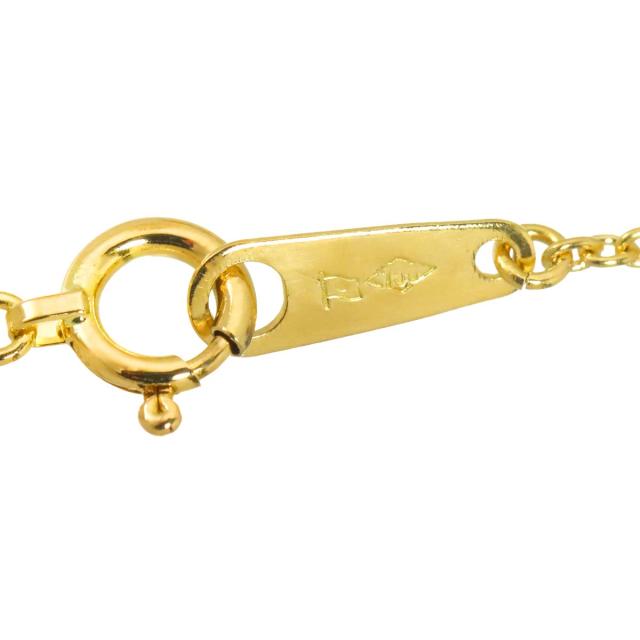 珊瑚 ダイヤ 0.08ct ネックレス 41.5cm K18 YG イエローゴールド 750 レディース 90317133 【中古】NJ_5