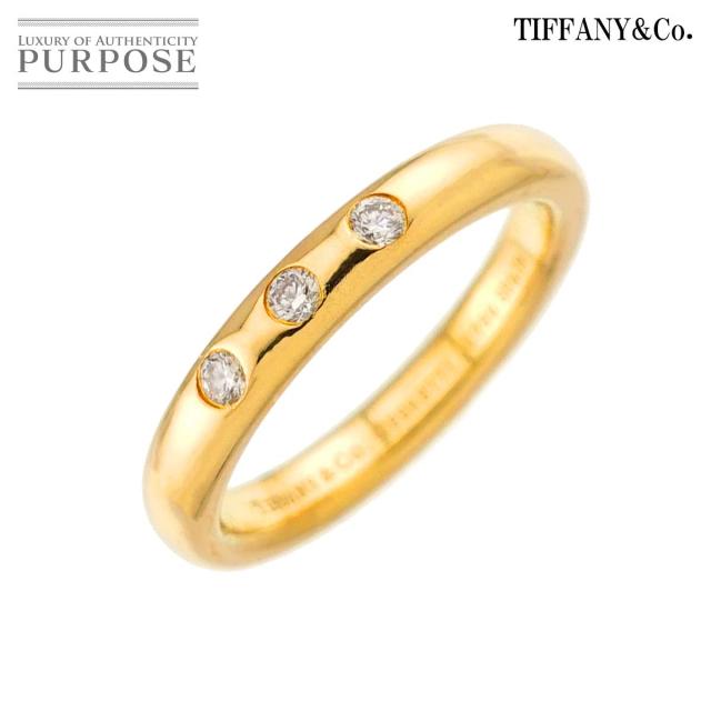 ティファニー TIFFANY&CO. スタッキング バンド 5号 リング ダイヤ 3P K18 YG イエローゴールド 750 レディース 90317374 【中古】BJ