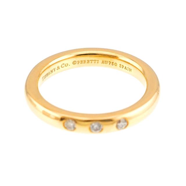 ティファニー TIFFANY&CO. スタッキング バンド 5号 リング ダイヤ 3P K18 YG イエローゴールド 750 レディース 90317374 【中古】BJ_2