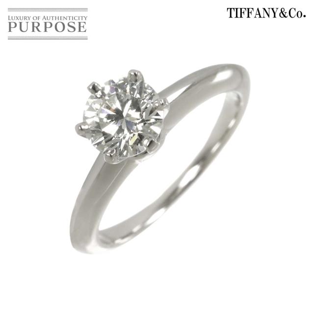 ティファニー TIFFANY&amp;CO. ソリティア ダイヤ 1.05ct I/VS1/3EX 10.5号 リング Pt 指輪【鑑定書付き】レディース 90317468 【中古】BJ