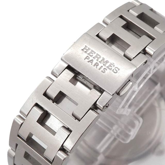 エルメス HERMES クリッパー CL6 410 ボーイズ 腕時計 デイト グレー