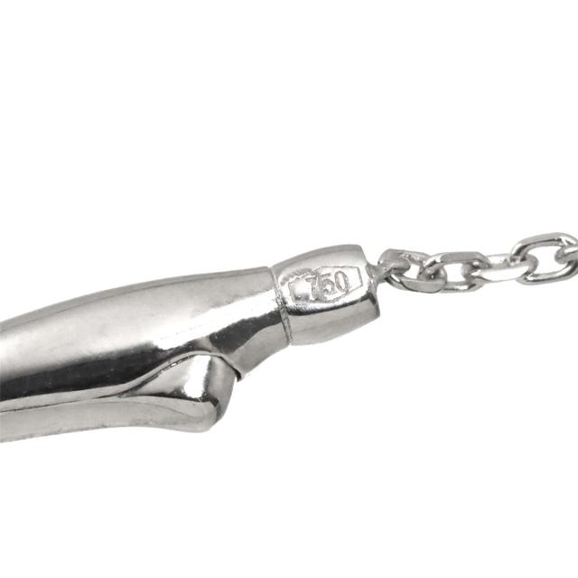ルビー 0.38ct ダイヤ 0.49ct ネックレス 42cm K18 WG ホワイトゴールド 750 【鑑別書付き】 レディース 90317567 【中古】NJ_4