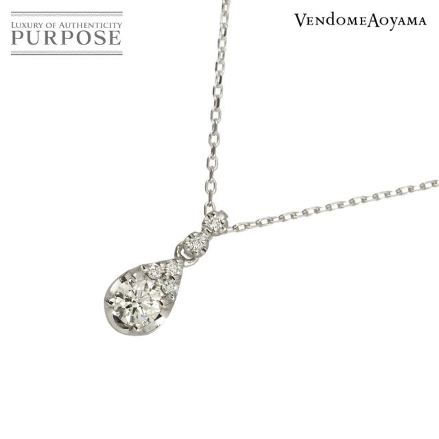 ヴァンドーム青山 Vendome Aoyama ダイヤ ネックレス 40cm K18 WG 