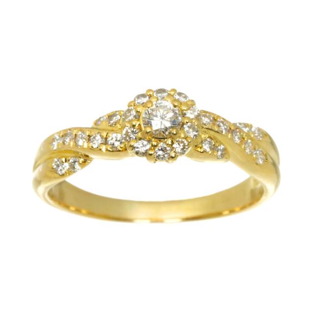 ニナリッチ NINA RICCI 18号 リング ダイヤ 0.55ct K18 YG イエローゴールド 750 指輪 レディース 90317601 【中古】BJ_1