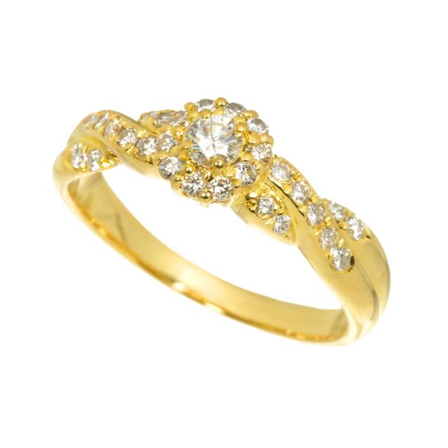 ニナリッチ NINA RICCI 18号 リング ダイヤ 0.55ct K18 YG イエローゴールド 750 指輪 レディース 90317601 【中古】BJ_4