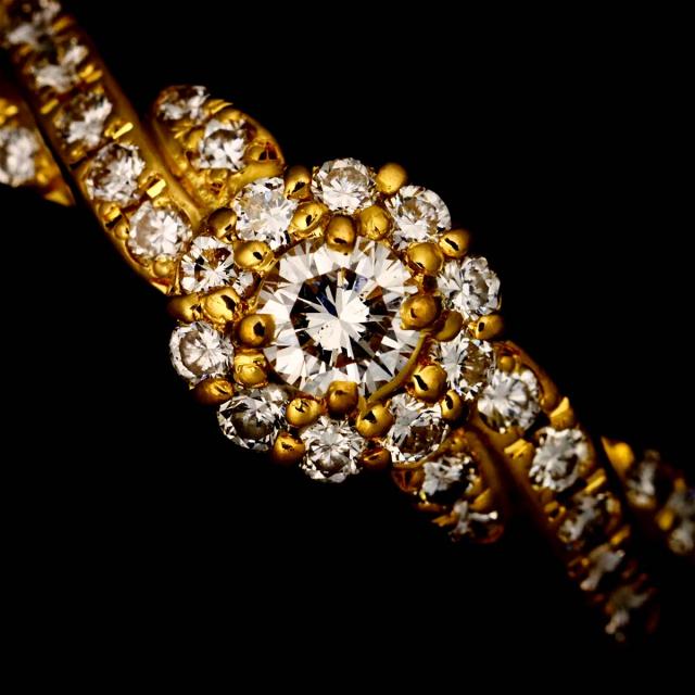 ニナリッチ NINA RICCI 18号 リング ダイヤ 0.55ct K18 YG イエローゴールド 750 指輪 レディース 90317601 【中古】BJ_5