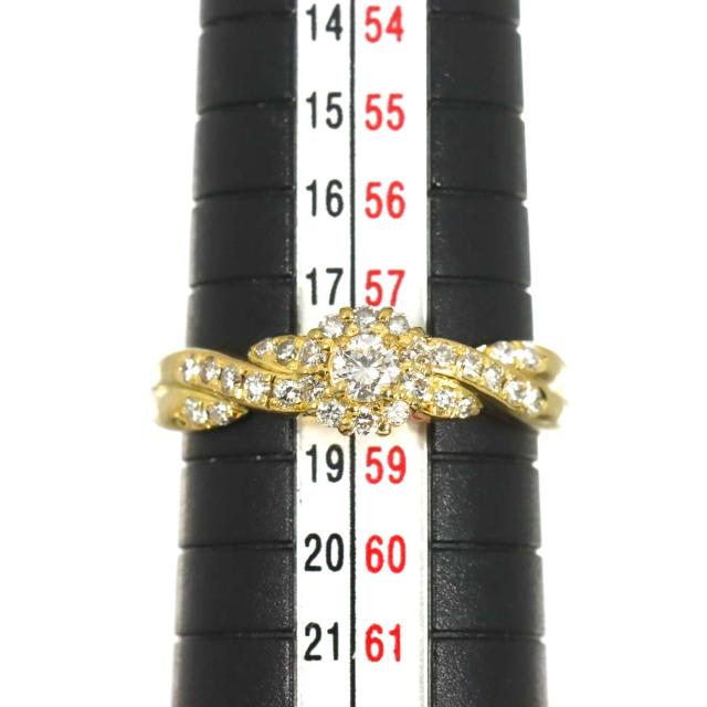 ニナリッチ NINA RICCI 18号 リング ダイヤ 0.55ct K18 YG イエローゴールド 750 指輪 レディース 90317601 【中古】BJ_6