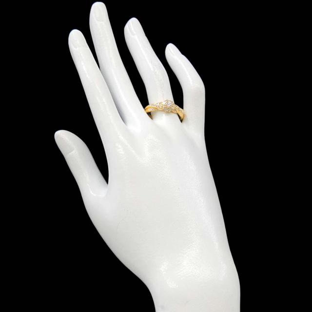 ニナリッチ NINA RICCI 18号 リング ダイヤ 0.55ct K18 YG イエローゴールド 750 指輪 レディース 90317601 【中古】BJ_7