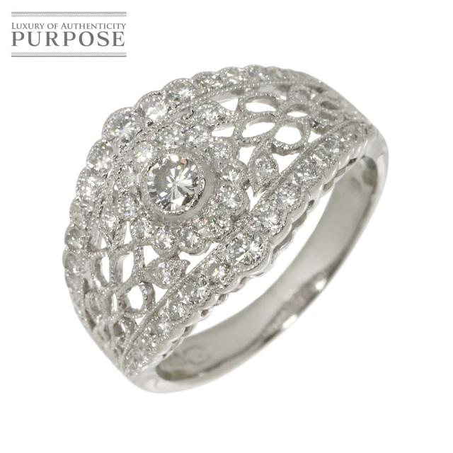 リング 7.5号 ダイヤ 0.62ct Pt プラチナ 指輪 レディース 90318115 【中古】NJ