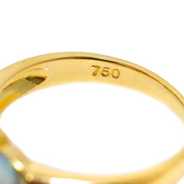 セリーヌ CELINE 7号 リング アコヤ真珠 6.0mm ダイヤ 0.04ct K18 YG イエローゴールド 750 指輪 レディース 90318424 【中古】BJ_3