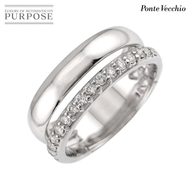 ポンテヴェキオ Ponte Vecchio 9.5号 リング ダイヤ 0.27ct K18 WG 750 指輪 レディース 90318464 【中古】BJ 87,450円