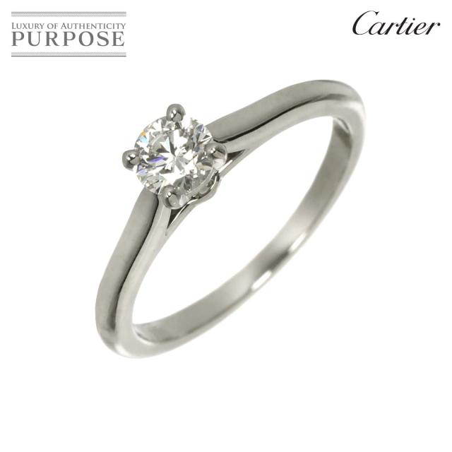 カルティエ Cartier ソリテール ダイヤ 0.33ct H/VVS1/3EX #49 リング Pt プラチナ【証明書付き】レディース 90318799 【中古】BJ