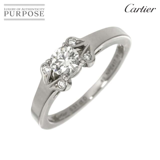 カルティエ Cartier バレリーナ ダイヤ 0.31ct G/VS1/3EX #49 リング Pt 指輪【鑑定書・証明書付き】レディース 90318802 【中古】BJ