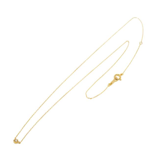 エテ ete ダイヤ 0.03ct ネックレス 40cm K18 YG イエローゴールド 750 レディース 90318932 【中古】BJ_1