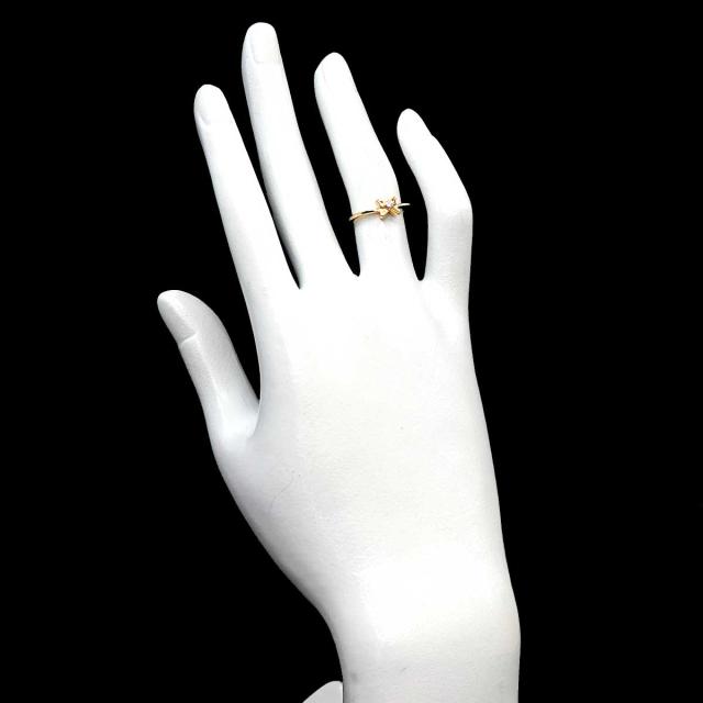 ミキモト MIKIMOTO 9号 リング ダイヤ K18 YG イエローゴールド 750 指輪 レディース 90318934 【中古】BJ_5