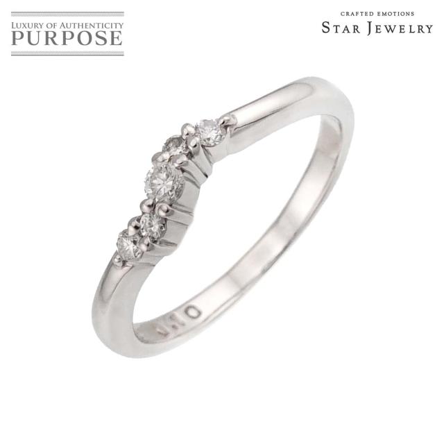スタージュエリー Star Jewelry 9号 リング ダイヤ 0.10ct Pt プラチナ 指輪 レディース 90318949 【中古】BJ
