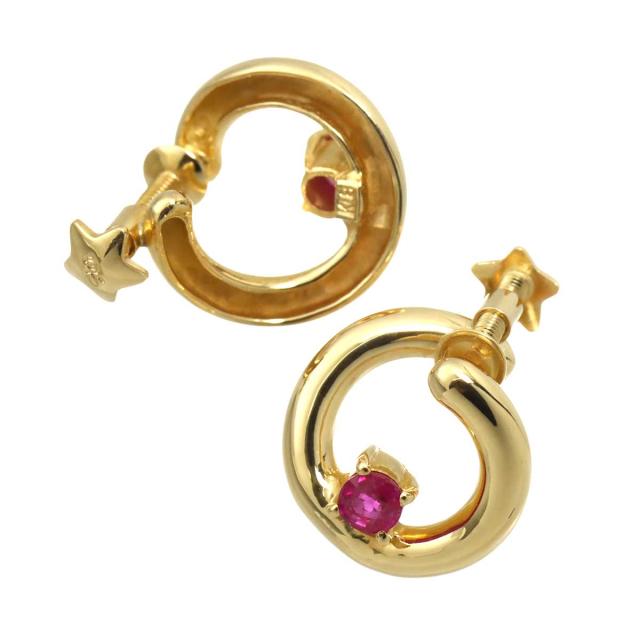 スタージュエリー Star Jewelry ルビー イヤリング K18 YG イエローゴールド 750 レディース 90318951 【中古】BJ_2