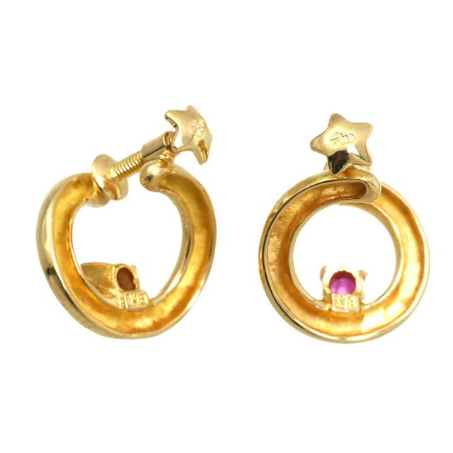 スタージュエリー Star Jewelry ルビー イヤリング K18 YG イエローゴールド 750 レディース 90318951 【中古】BJ_3