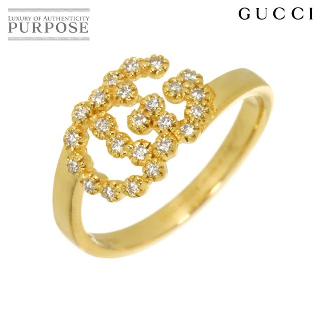 グッチ GUCCI GGランニング #6 リング ダイヤ K18 YG イエローゴールド 