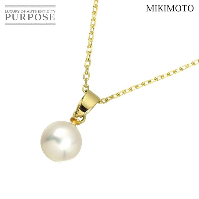 ミキモト MIKIMOTO アコヤ真珠 7.0mm ネックレス 40cm K18 YG イエローゴールド 750 パール レディース 90319198 【中古】BJ