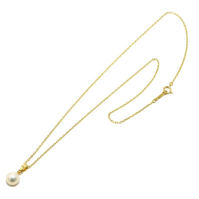 ミキモト MIKIMOTO アコヤ真珠 7.0mm ネックレス 40cm K18 YG イエローゴールド 750 パール レディース 90319198 【中古】BJ_1