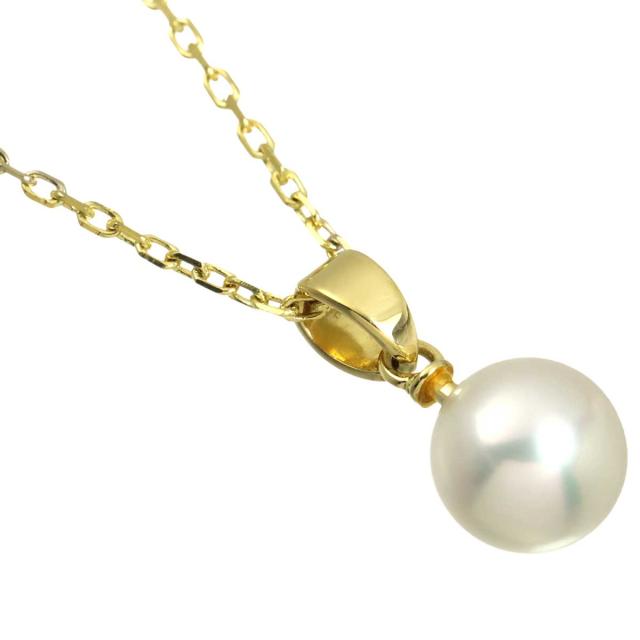 ミキモト MIKIMOTO アコヤ真珠 7.0mm ネックレス 40cm K18 YG イエローゴールド 750 パール レディース 90319198 【中古】BJ_2