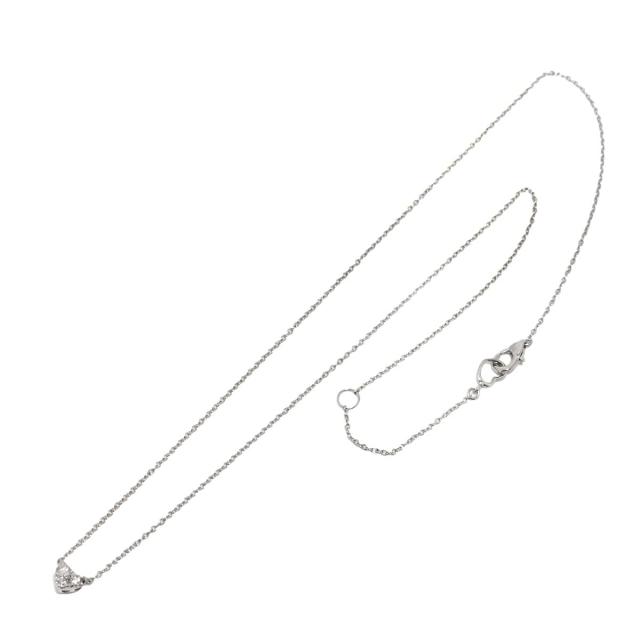 ポンテヴェキオ Ponte Vecchio ダイヤ 0.10ct ネックレス 40cm K18 WG ホワイトゴールド 750 ハート レディース 90319204 【中古】BJ_1