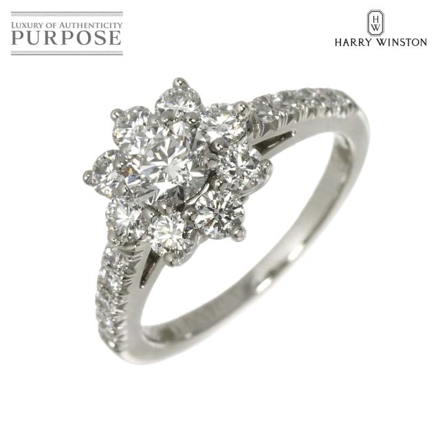 ハリーウィンストン HARRY WINSTON サンフラワー ミニ 5号 リング ダイヤ 0.37ct Pt 指輪 証明書 レディース 90319339 【中古】BJ
