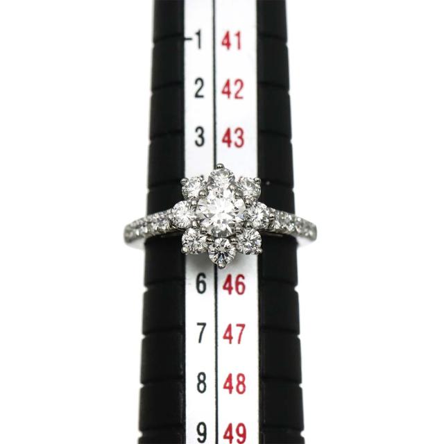 ハリーウィンストン HARRY WINSTON サンフラワー ミニ 5号 リング ダイヤ 0.37ct Pt 指輪 証明書 レディース 90319339 【中古】BJ_6