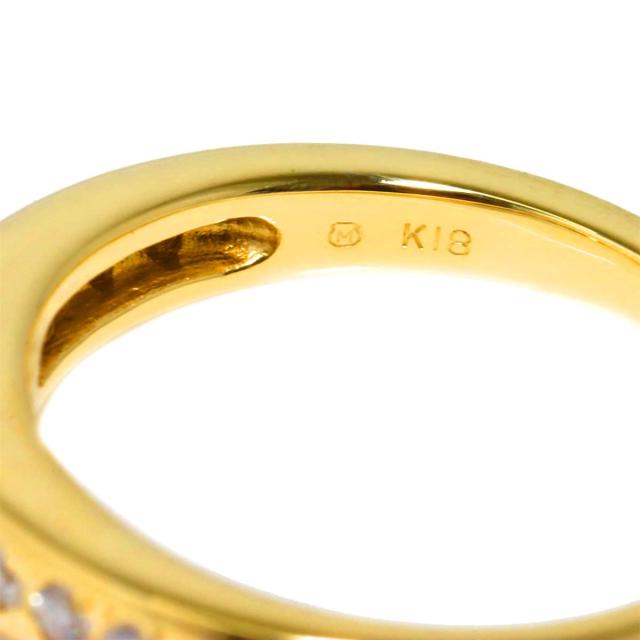 ミキモト MIKIMOTO 11.5号 リング アコヤ真珠 6.6mm ダイヤ K18 YG 750 パール 指輪 レディース 90319387 【中古】BJ_2