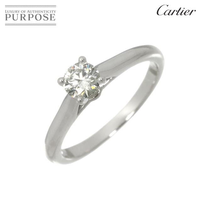 カルティエ Cartier ソリテール ダイヤ 0.30ct F/IF/EX #48 リング Pt 指輪 【証明書・鑑定書付き】レディース 90319437 【中古】BJ