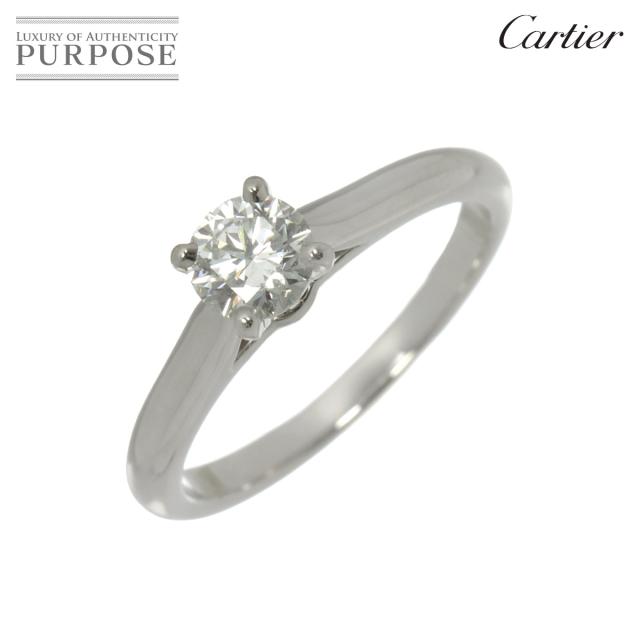 カルティエ Cartier ソリテール ダイヤ 0.40ct H/VVS1/3EX #48 リング Pt 指輪 【証明書・鑑定書付き】レディース 90319474 【中古】BJ