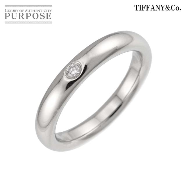 ティファニー TIFFANY&Co. スタッキング バンド 4号 リング ダイヤ 1P Pt プラチナ 指輪 レディース 90319477 【中古】BJ