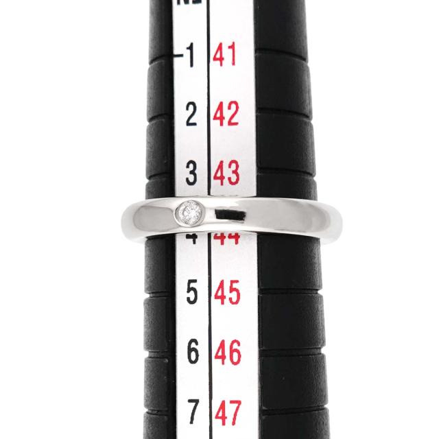 ティファニー TIFFANY&Co. スタッキング バンド 4号 リング ダイヤ 1P Pt プラチナ 指輪 レディース 90319477 【中古】BJ_5