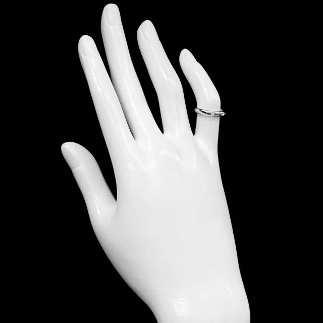ティファニー TIFFANY&Co. スタッキング バンド 4号 リング ダイヤ 1P Pt プラチナ 指輪 レディース 90319477 【中古】BJ_6