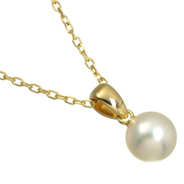 ミキモト MIKIMOTO アコヤ真珠 7.1mm ネックレス 40cm K18 YG イエローゴールド 750 パール レディース 90319484 【中古】BJ_2