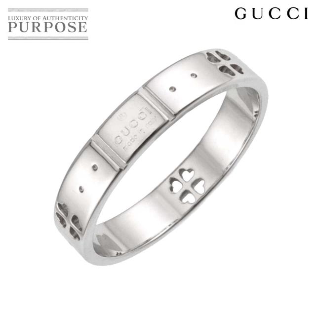 グッチ GUCCI アイコン アモール フォーエバー #18 リング K18 WG ホワイトゴールド 750 指輪 レディース 90319497 【中古】BJ